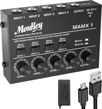 For Small Clubs Or Bars, The Moukey Mini Audio Mixer Line, Mamx1 Is Ideal. - £36.67 GBP