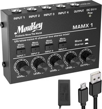 For Small Clubs Or Bars, The Moukey Mini Audio Mixer Line, Mamx1 Is Ideal. - $46.94