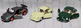 Kinsmart Lot of 3 PORSCHE - 1/34 Scale Die-cast Pull Back 5&quot; - $12.64