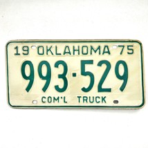 1975 United States Oklahoma Commercial Truck License Plate 993-529 - £14.70 GBP