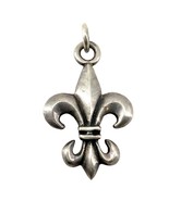 Vintage Sterling Silver FLEUR DE LIS &#39;&#39;KING BABY&#39;&#39; Chunky Pendant - $287.10