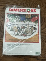 VTG Dimensions Country Holiday Tree Skirt Christmas Counted Cross Stitch... - $98.99