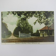Antique Richmond Indiana Postcard Entrance to Earlham College UNPOSTED - £7.91 GBP