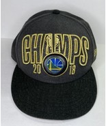 New Era Golden State Warriors 9FIFTY Snapback Hat 2018 NBA Champs Reflective - $9.28