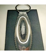 Montblanc Key Ring Mat Steel Oval with Black Alligator Printed Leather NIB - $318.33 CAD
