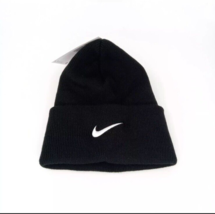 Nike Sportswear Cuffed Beanie Knit Black White Unisex - £15.48 GBP