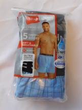 Hanes Ultimate Soft &amp; Breathable 5 Tagless Boxers Size S 28-30&quot; Wicking NEW - £35.02 GBP