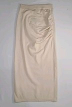Express Midi Skirt Knit Pull On S Beige Ruffled Hip - £31.19 GBP