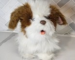 FurReal Friends Dog Brown White Spaniel Plush Walks Barks 2010 Hasbro WORKS - £13.45 GBP