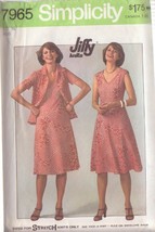Simplicity Pattern 7965 Size 16 Misses' Knit Pullover Dress And Jacket - $3.00