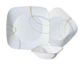 Corelle 12 piece Dinnerware Set Modern Lines - £68.14 GBP