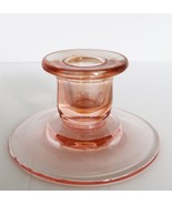 Vintage pink depression glass single candlestick holder - $12.00