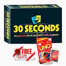 30 Seconds Board Game The Quick Thinking Fast Talking Game Free UNO Card... - $58.56