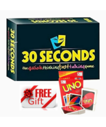 30 Seconds Board Game The Quick Thinking Fast Talking Game Free UNO Card... - £46.63 GBP