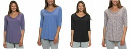 Felina Ladies&#39; Modal V-Neck Tunic Top - $15.88+