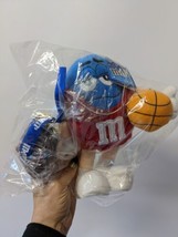 2000&#39;s Galerie M&amp;M Blue Basketball Player Poseable Plush Stuffed Figure, NEW! - £23.98 GBP