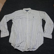 Ralph Lauren Shirt Men Medium White Black Stripe Classic Fit Dress Shirt - $23.10