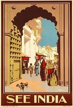 See India - 1920&#39;s - Travel Poster Magnet - £9.58 GBP