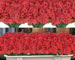 Artificial Flowers Outdoor 24 Bundles, UV Resistant Faux Flowers with Pl... - £27.29 GBP