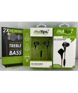 earbuds headphones wired dual drivers mic 3.5mm plug - Lot of 2 New In Box - €10,27 EUR