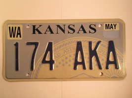 LICENSE PLATE Tag 2007 2009 KANSAS 174 AKA Wallace County STATE SEAL [Z91] - £8.92 GBP