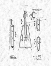 Violin Patent Print - Gunmetal - $7.95+