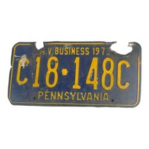 Pennsylvania 1973 MV Business License Plate Tag #C18-148C Penna Distress... - $23.36