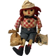1996 The Tattered Rabbit Farm Raggedy Andy Museum Collection Folk Art Cloth Doll - £74.09 GBP