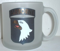 US Army 101st Airborne glass coffee mug paratroopers  - $15.00