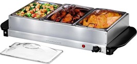 OVENTE Electric Food Buffet Server and Warmer with 3 Warming Pan FW173S - £73.53 GBP