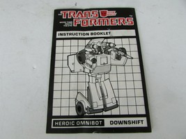 HASBRO 1984 TRANSFORMERS INSTRUCTIONAL BOOKLET HEROIC OMNIBOT DOWNSHIFT  L9 - £5.44 GBP