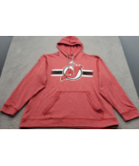 New Jersey Devils adidas Hoodie Ice Hockey Womens XL Red Climawarm Fleec... - $25.50