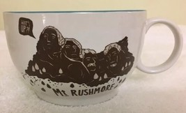 Target CURIOSITY SHOPPE Mt. RUSHMORE Hot Chocolate Cup Soup Mug Blue Int... - £11.67 GBP