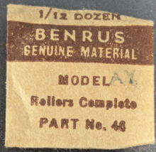 NOS NEW Genuine Benrus Watch Cal. AY - Rollers Complete - Part# 46 - $14.84