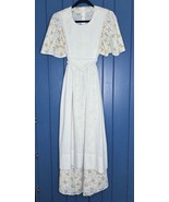 Vintage Handmade Floral Pinafore Dress L XL Prairie Pioneer Trad AS IS READ - £27.68 GBP