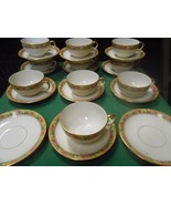 Beautiful Limoges France Wm. Guerin &amp; Co.   10 CUPS and SAUCERS &amp; 2 FREE... - £91.47 GBP