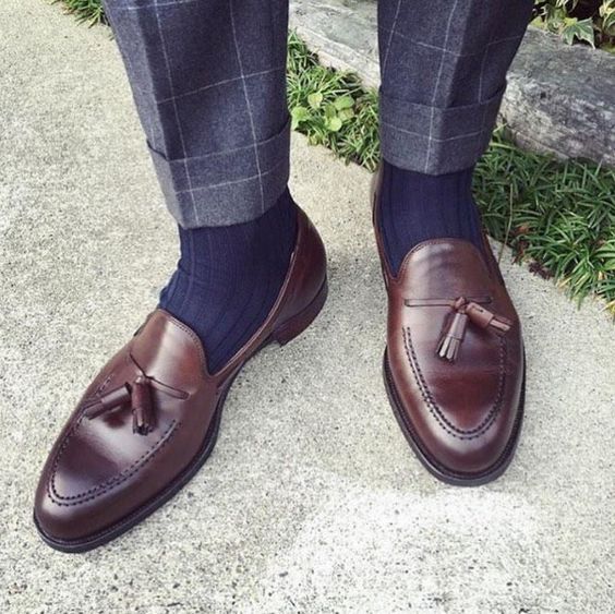 NEW Handmade Men's burgundy tassel loafers,summer fringed casual men's leather s