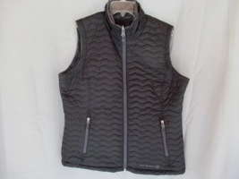 Free Country vest reversible Large black gray fleece lined - £13.28 GBP