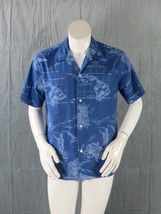Retro Howie Hawaiian Shirt - Chart Hawaiian Islands Theme - Men&#39;s Large - £35.85 GBP