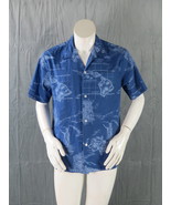 Retro Howie Hawaiian Shirt - Chart Hawaiian Islands Theme - Men&#39;s Large - £35.39 GBP