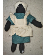Vintage Possibly 1960&#39;s Cotton Stuffed Child&#39;s 9 1/2&quot; Black Domestic Doll - $6.87 CAD