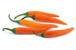 10 seeds Bulgarian Carrot Hot Pepper - Green to- Orange  - all natural vegetable - £3.11 GBP