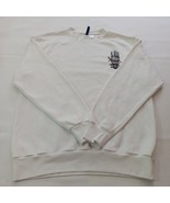 DIVIDED by H&amp;M Men&#39;s White Cotton Blend Long Sleeve Graphic Sweater Size... - $37.63 CAD