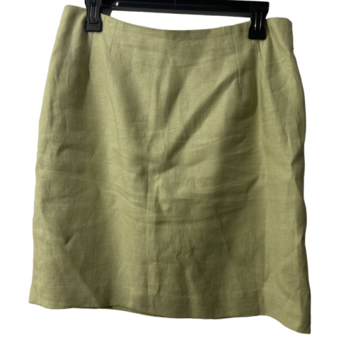Primary image for Amanda Smith Skirt Women 12p Green A Line Linen Back Zip Mid Rise 32x19.5