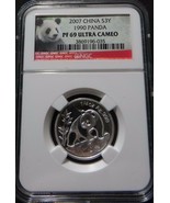 2007 China Silber 3 Yuan 25th Anniversary 1990 Panda NGC Pf 69 Ultra Cameo - $127.34 CAD
