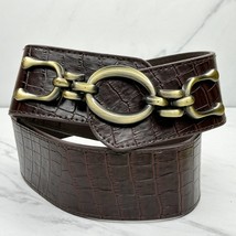 Chinese Laundry Wide Brown Faux Leather Belt Size Large L Womens - £10.09 GBP