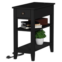 Narrow End Table With Charging Station, Side Table Living Room With Usb Ports &  - £120.05 GBP