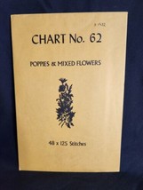Babs Fuhrmann Petit Point Chart No. 62 Poppies &amp; Mixed Flowers Vintage - £19.37 GBP