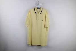 Vintage 90s Ralph Lauren Mens Large Distressed Striped Collared Golf Pol... - $24.70