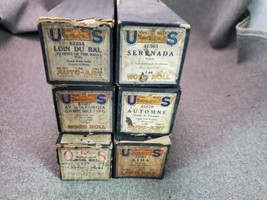 Estate Find Lot Of 6 Vintage 1 Qrs And 5 Us Player Piano Word-Roll Rolls - £40.91 GBP